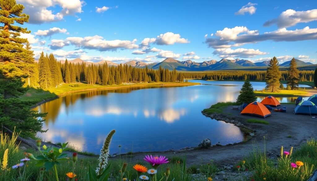 Heart Lake Campsite in Yellowstone National Park