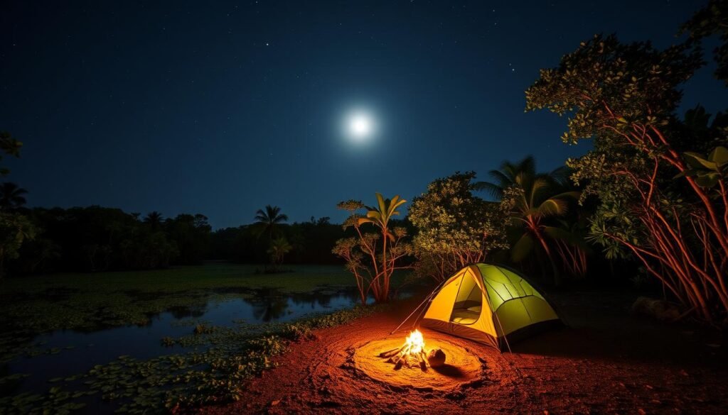 remote wilderness camping at East Cape Sable